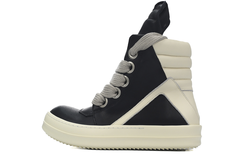 Rick Owens GeoBasket Oversized Eylet Black White