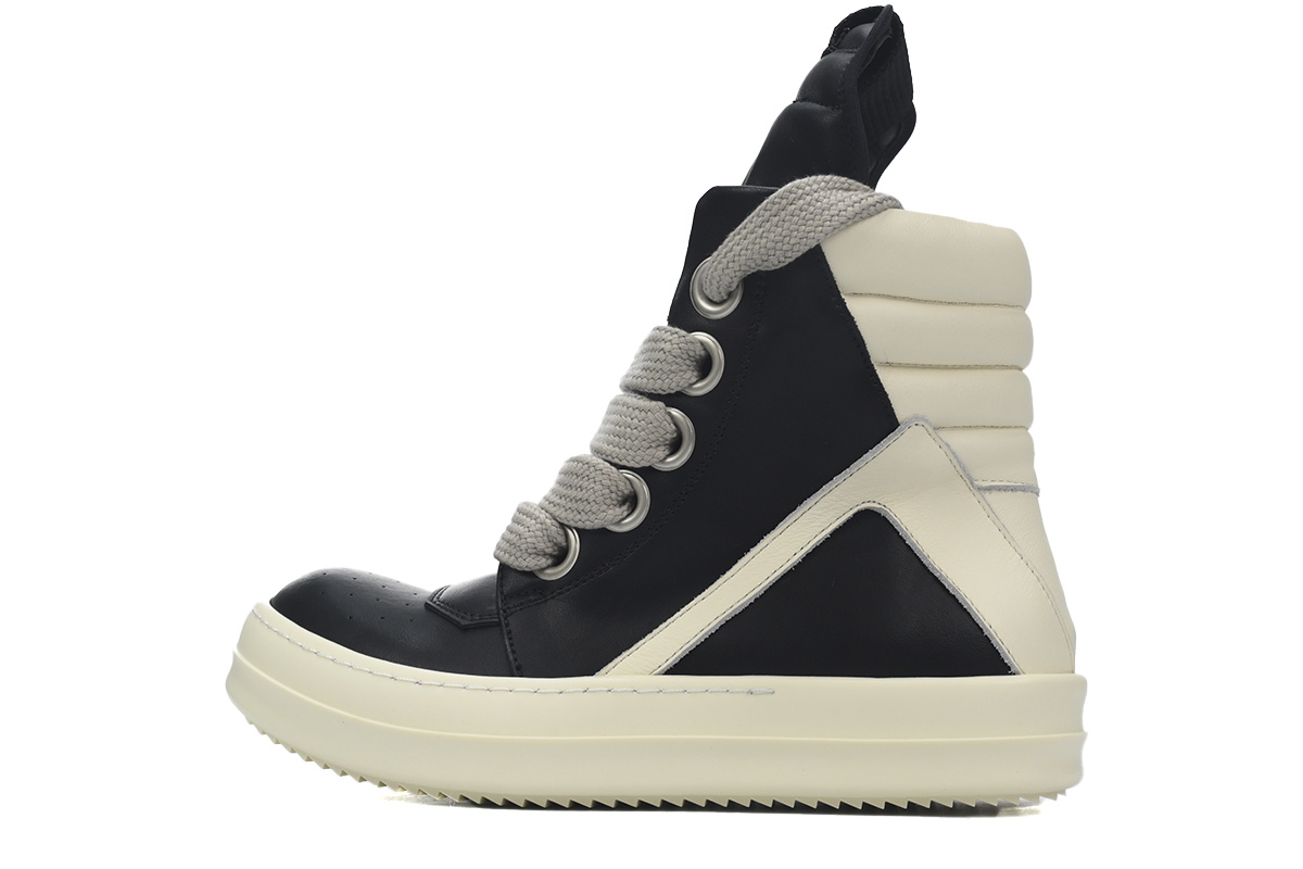 Rick Owens GeoBasket Oversized Eylet Black White