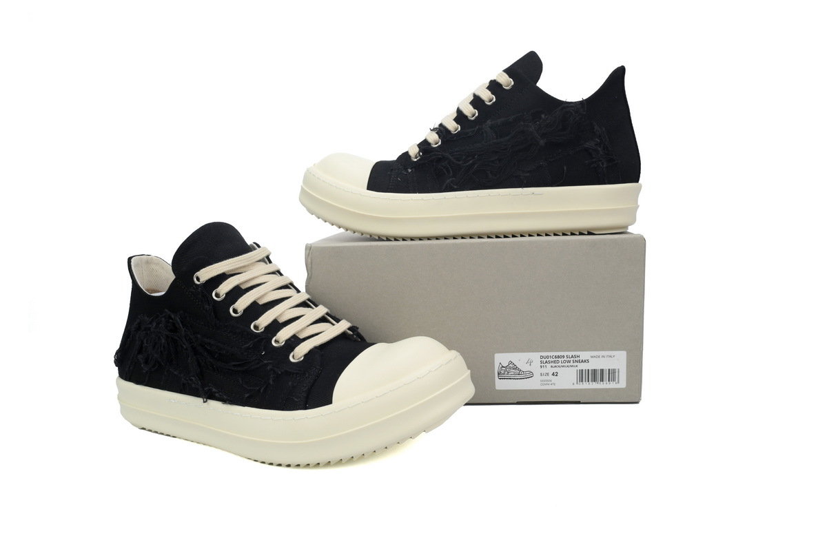 Rick Owens EDFU DRKSHDW Slashed Low 'Black Milk'