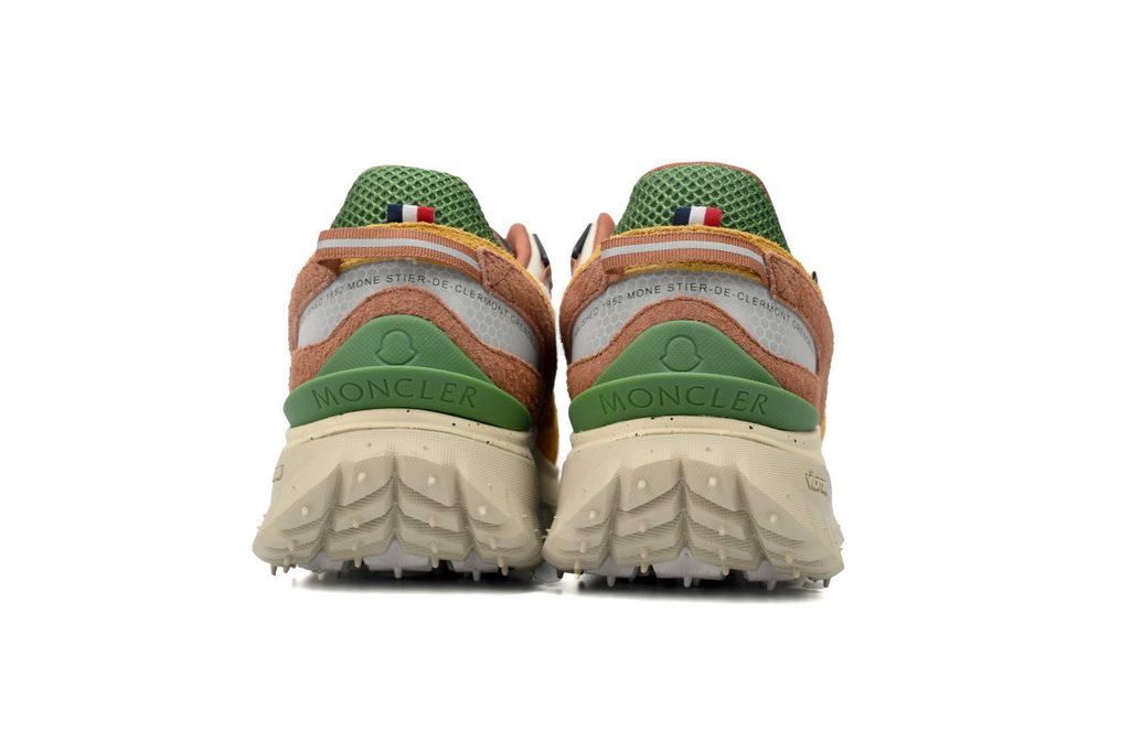 Moncler Trailgrip Leather Black White Yellow Green