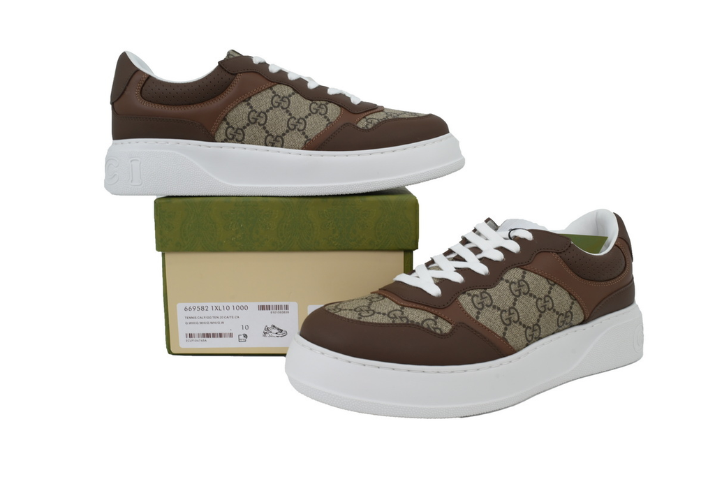 Gucci White Brown
