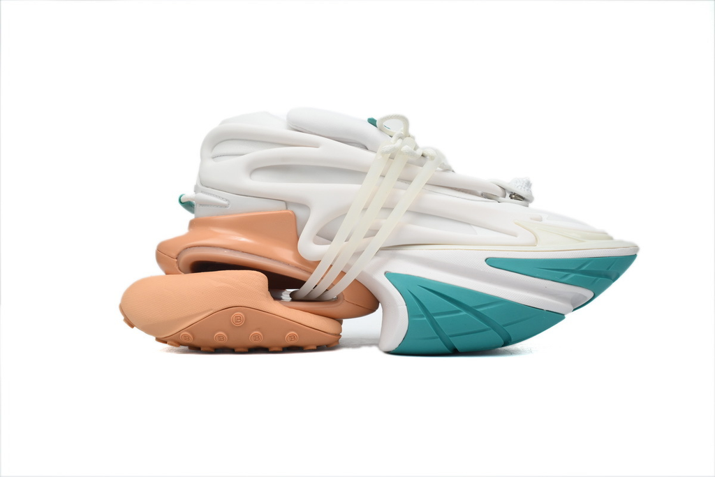 BALMAIN Multikolor Buty sportowe White Green Orange