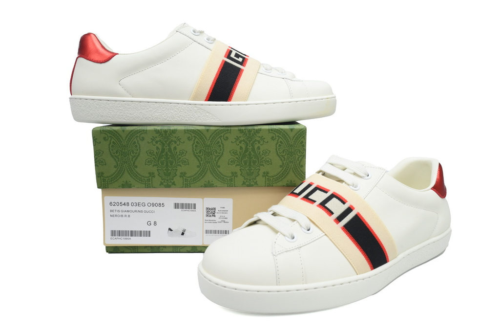 Gucci Ace Stripe Logo Print Sneaker