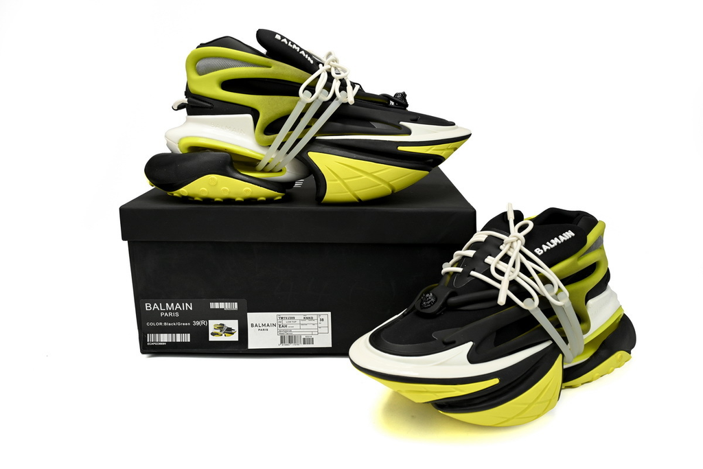 BALMAIN Multikolor Buty sportowe Black And Yellow