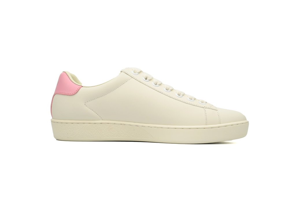 Gucci Ace Perforated Interlocking G White Pink Sneaker