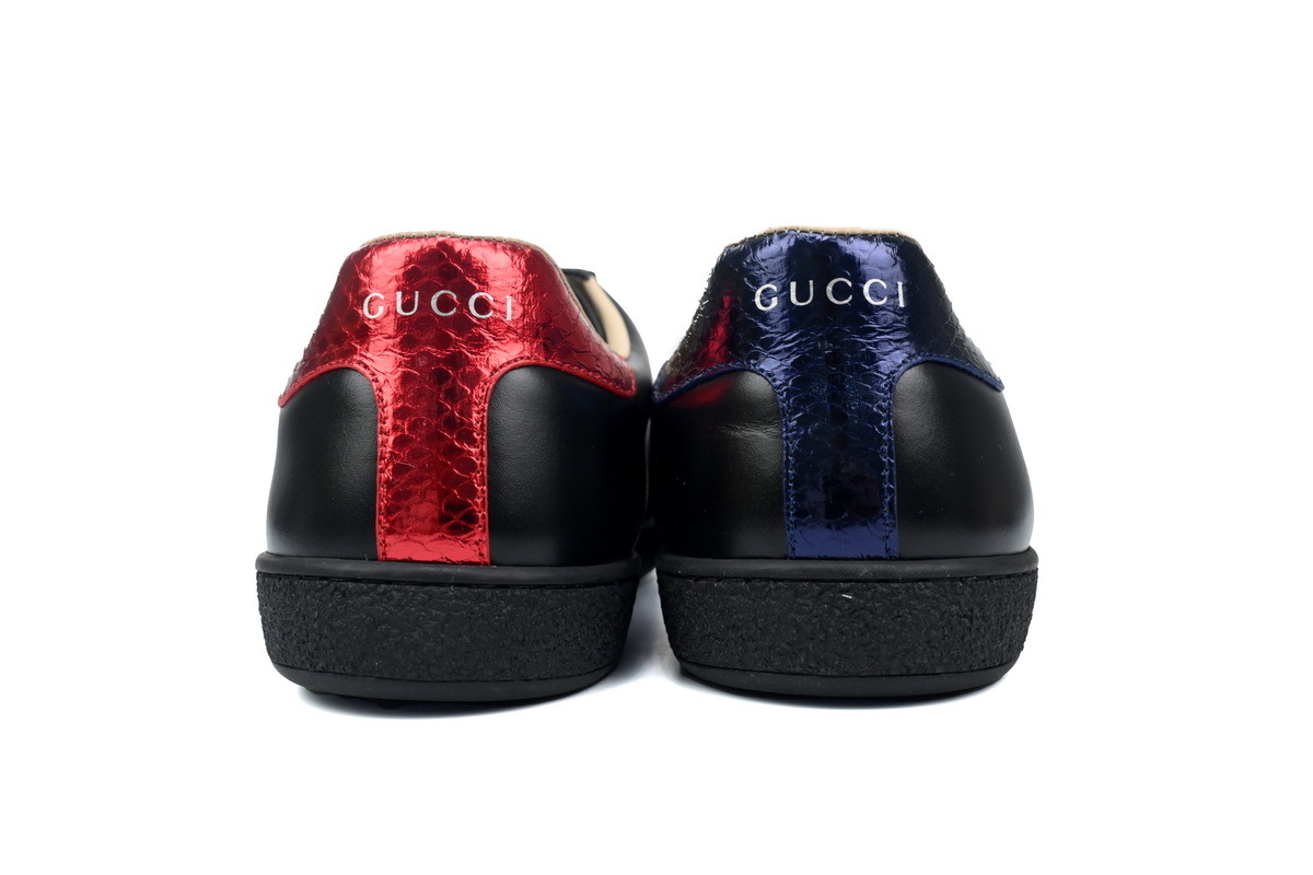 Gucci Ace Embroidered Black Leather Bee Sneaker