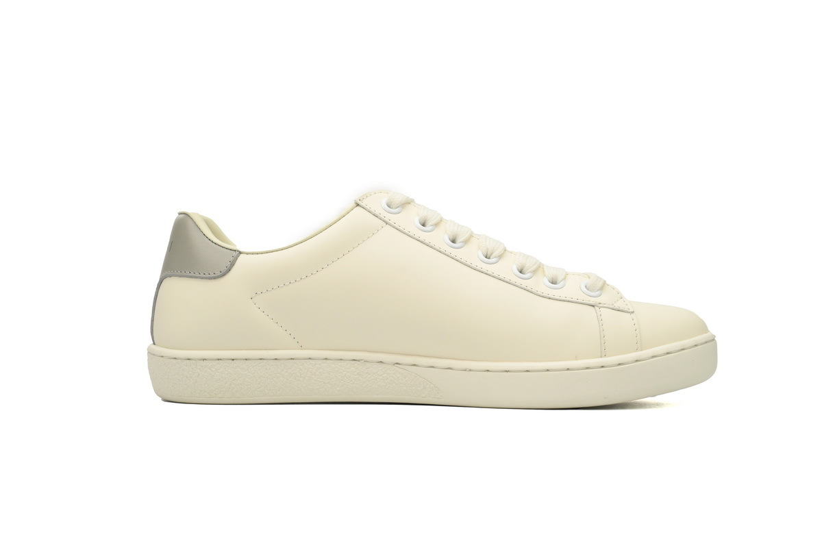 Gucci Ace Perforated Interlocking G White Grey Sneaker