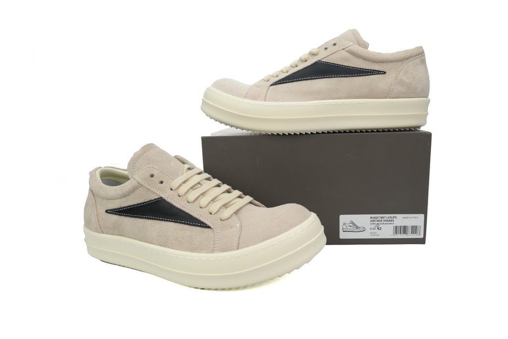 Rick Owens Wmns Luxor Vintage Low 'Milk Black'