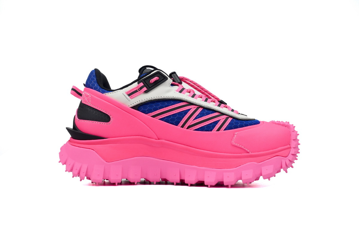 Moncler Trailgrip Leather Black Blue Pink