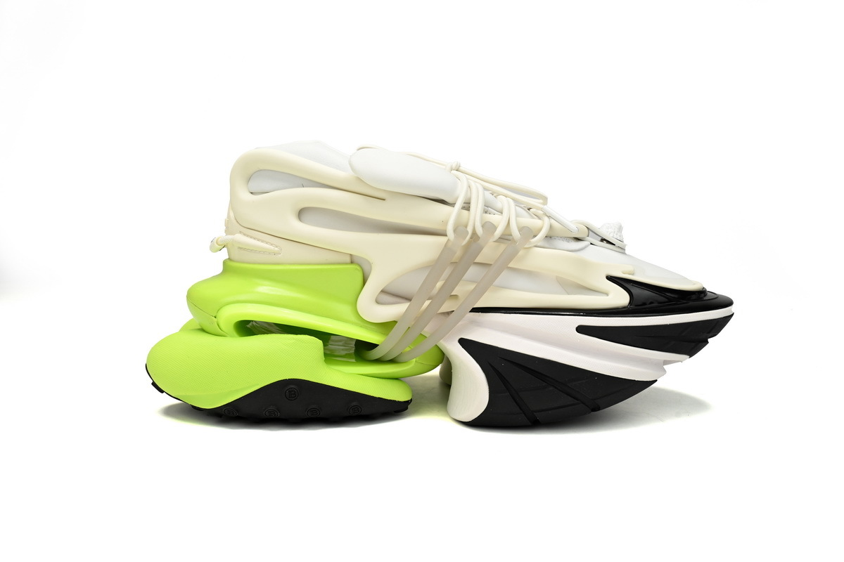 BALMAIN Multikolor Buty sportowe Black, white, and green