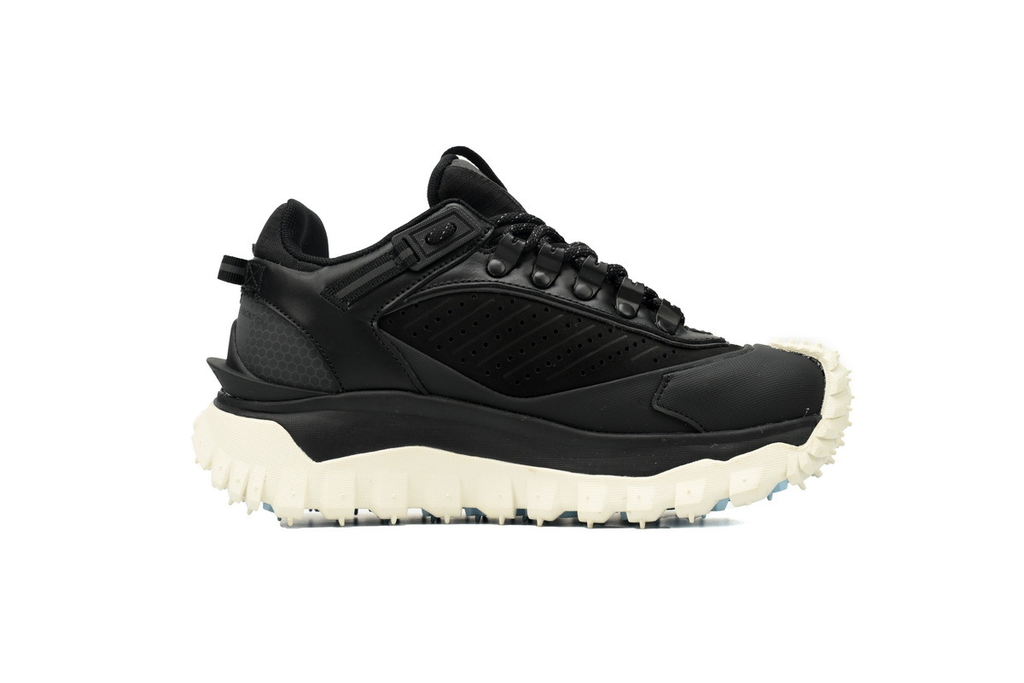 Moncler Trailgrip Leather Black And White