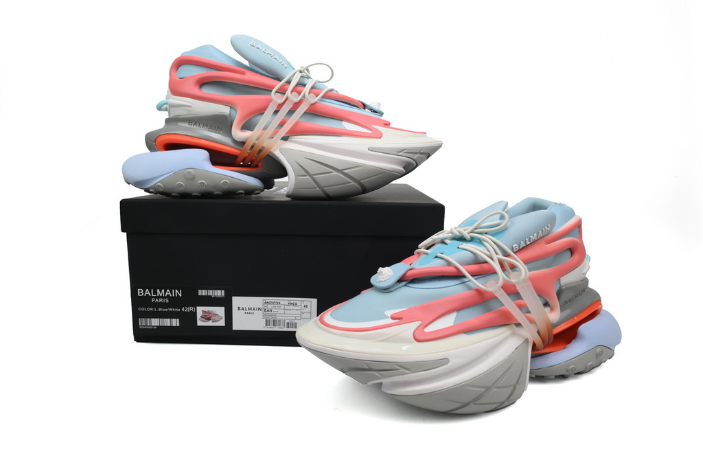 BALMAIN Multikolor Buty sportowe Grey Blue Red