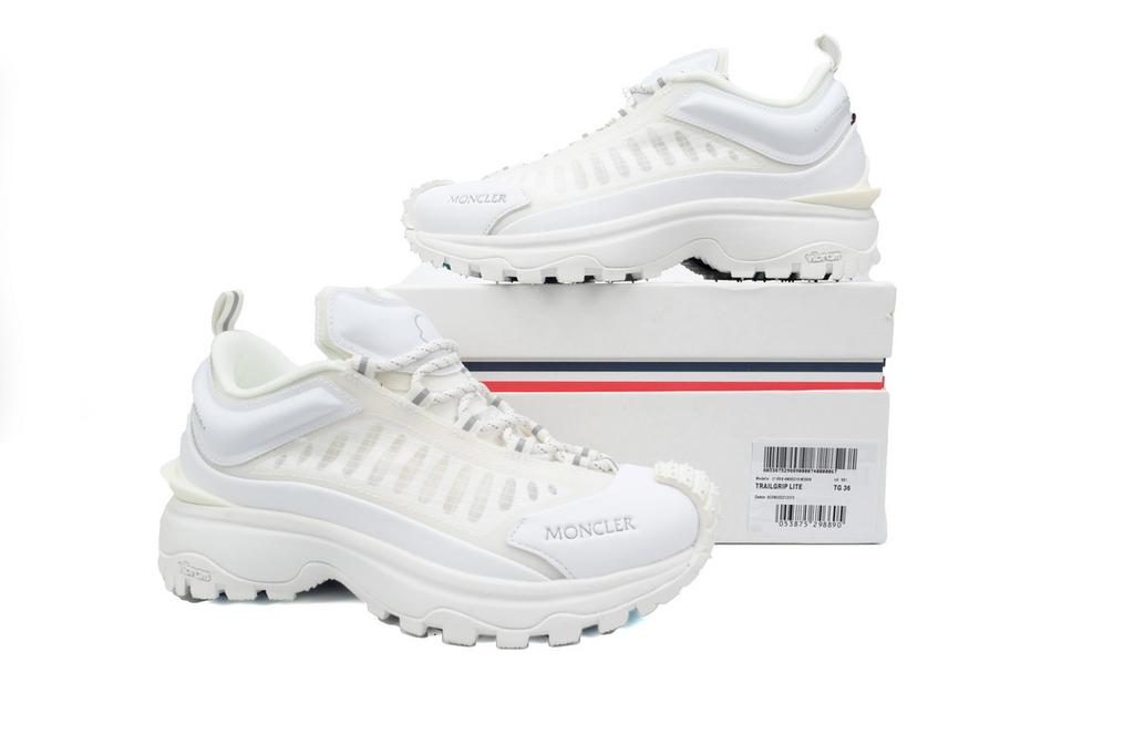 Moncler Trailgrip Leather White Besh