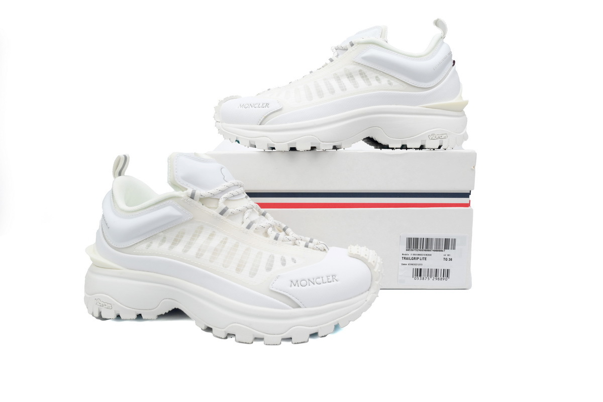 Moncler Trailgrip Leather White Besh