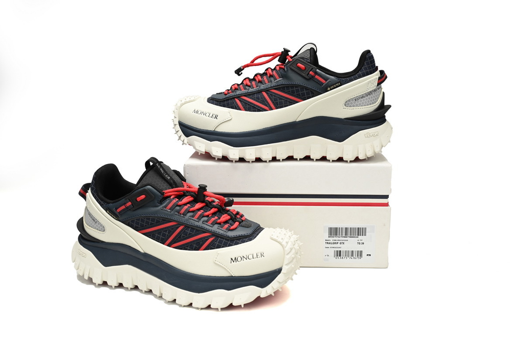 Moncler Trailgrip Fluorescent Black Black White Red