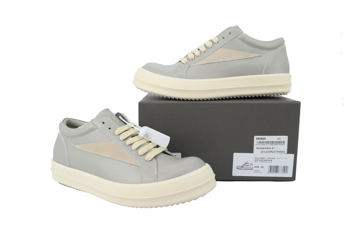 Rick Owens Lido Vintage Leather Sneakers