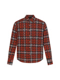 Chrome Hearts 2026 New Striped & Plaid Panel Cardigan-Style Shirt with Silver Hardware