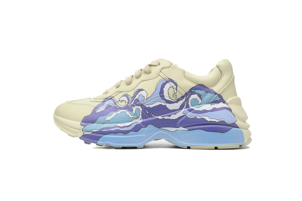 Gucci Rhyton Leather Sneaker with Wave