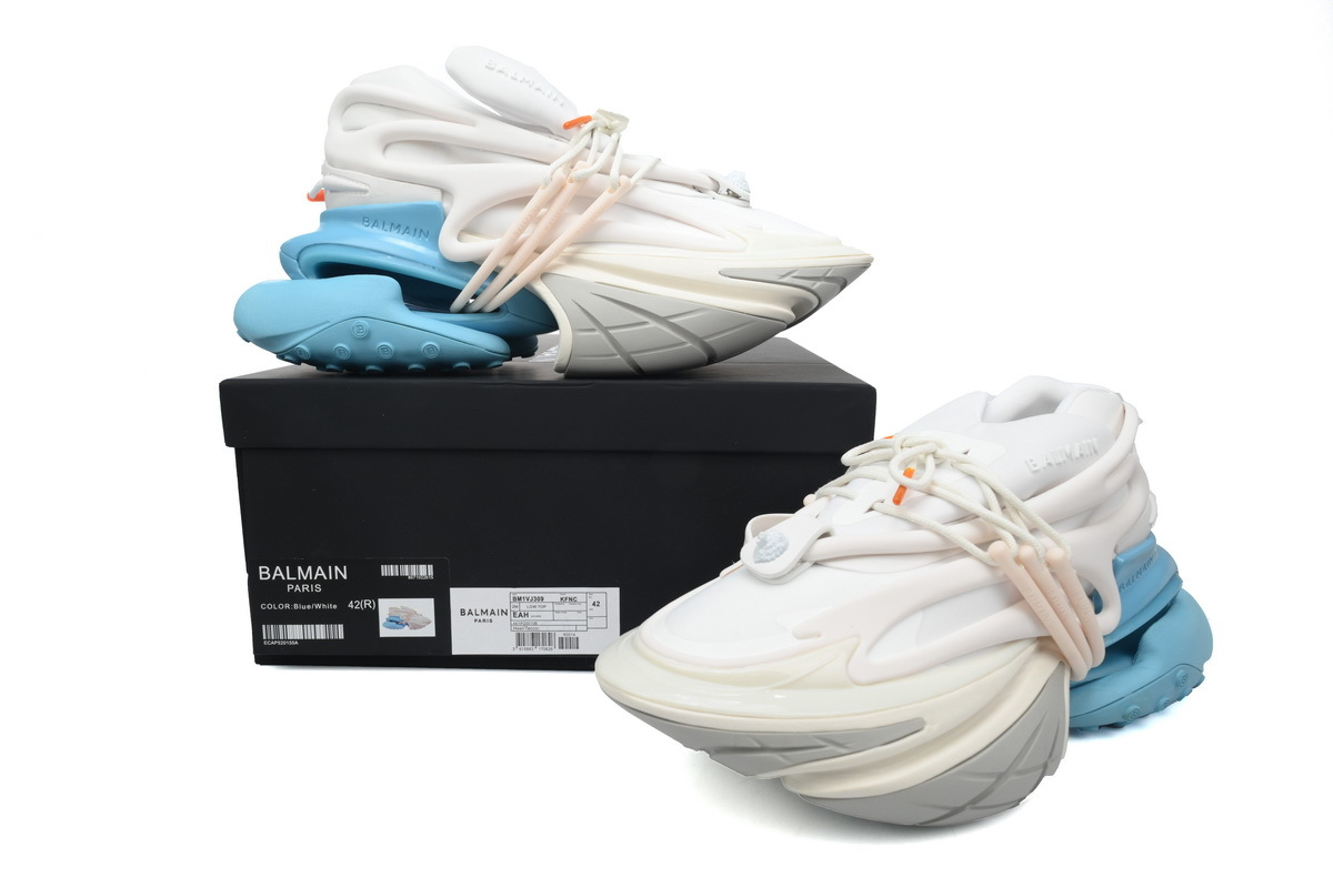 BALMAIN Multikolor Buty sportowe White Blue