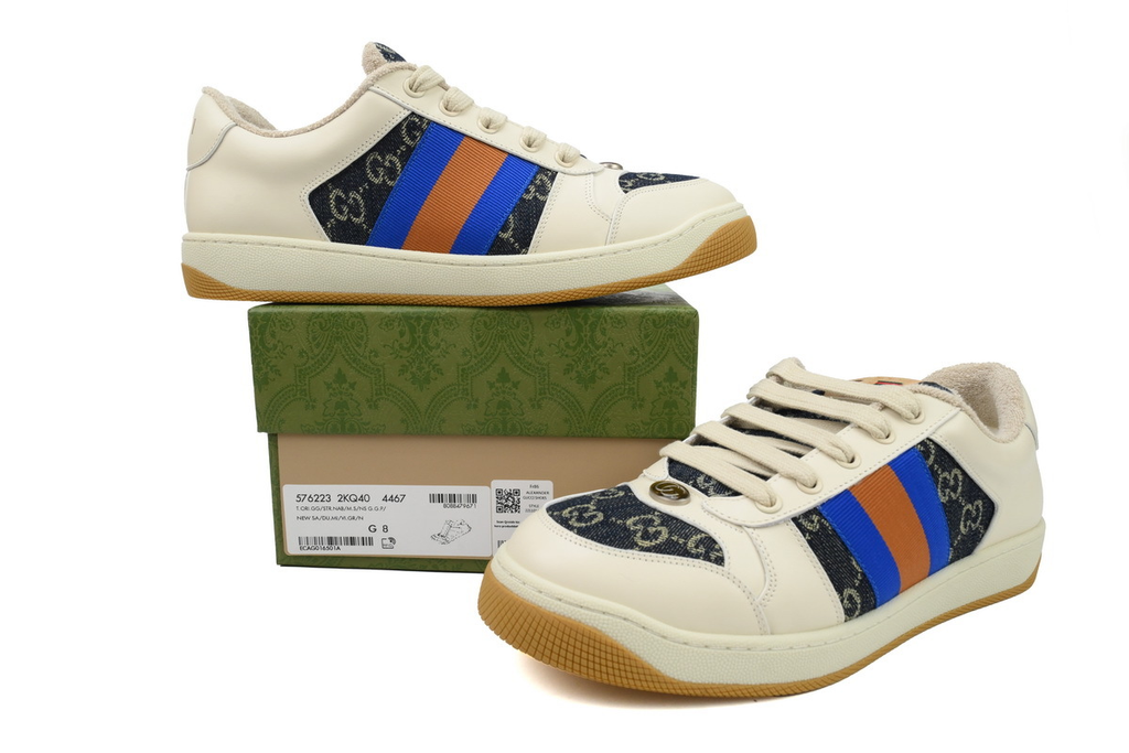 Gucci Screener Cowboy Rice White