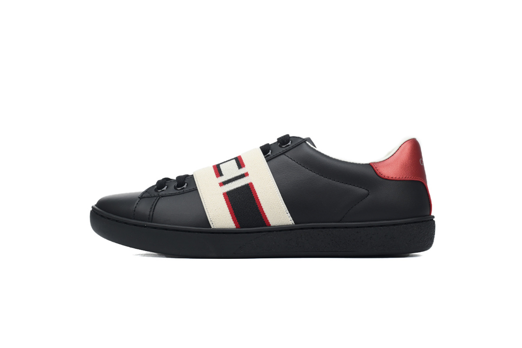 Gucci Ace Stripe Leather Black Sneaker